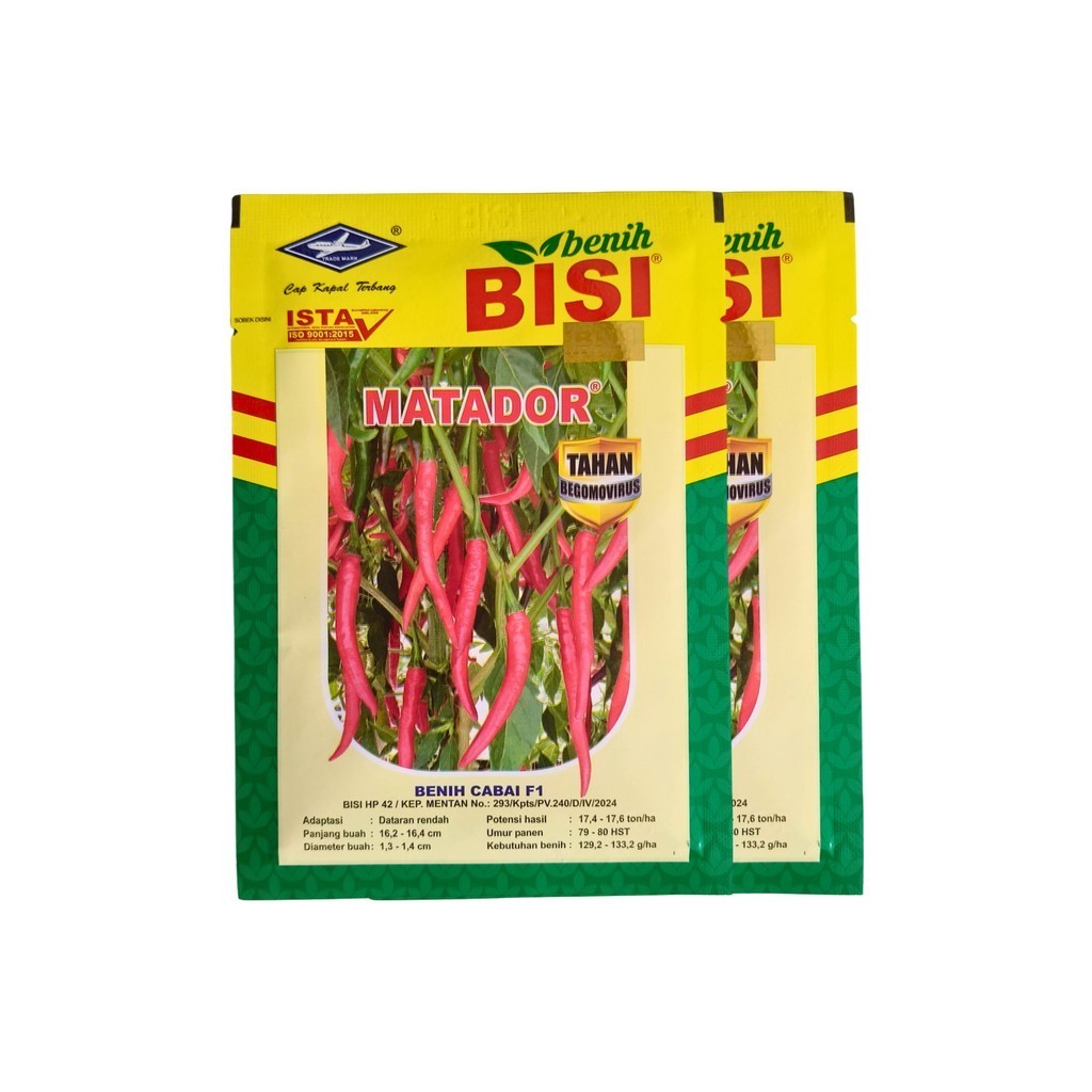 Benih Cabe Besar Matador F1 10gr BISI Cap Kapal Terbang Buah Lurus Besar Merah