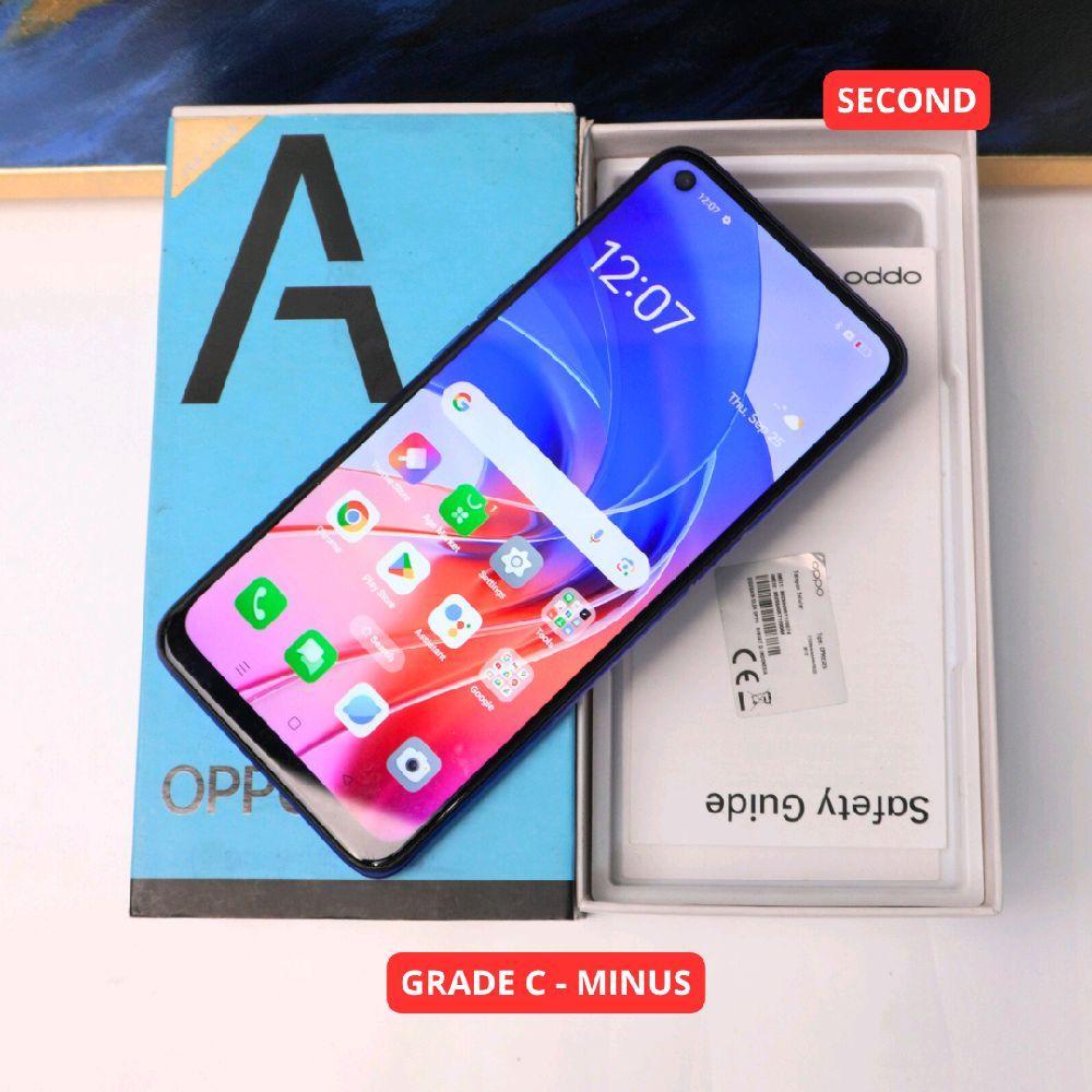 OPPO A55 4/64 GB GRADE C - MINUS HP SECOND ORIGINAL SINAR MUTIARA CELL (58675)