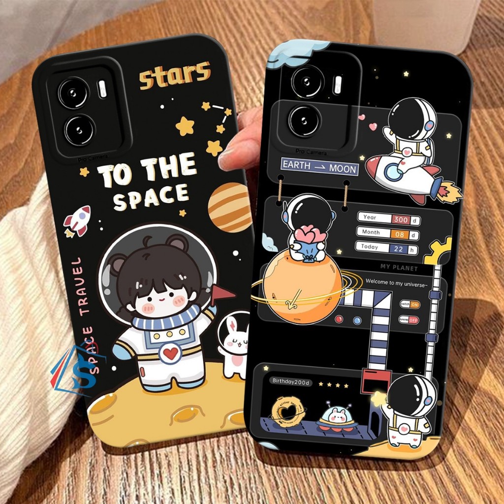 [SHARK CASE] Softcase Vivo Y15S Y01 Y15A Y01A Y91C Y1S Y16 Motif Astronot - Casing Vivo - Case Vivo 
