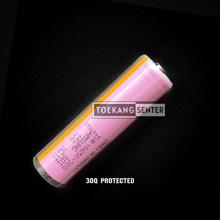 SAMSUNG 30Q BATERAI 18650 3000mAh 15A HIGH DRAIN BATTERY SENTER LED SDI INR18650-30Q - PROTECTED 20A