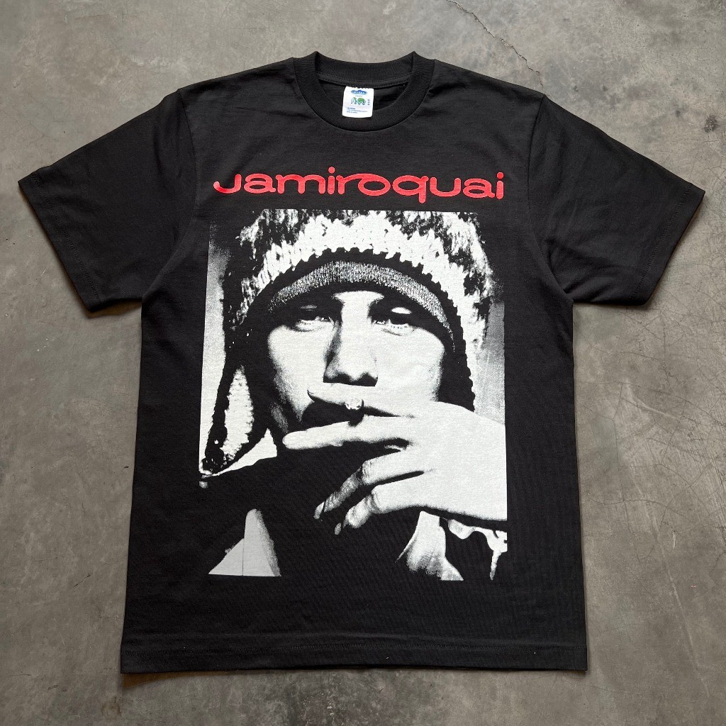 Kaos baju band Jamiroquai Europe Tour 1996 bootleg vintage style tshirt Baju kaos