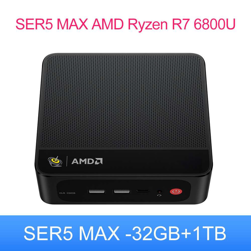 Beelink Ryzen 7 SER5 MAX 6800H SER Pro 5850U Ryzen 5 5500U 6800U Mini PC AMD DDR4 16GB RAM 500GB  SS