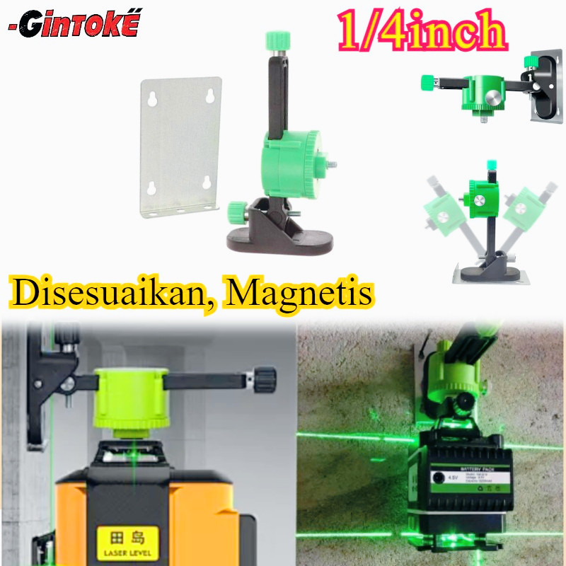 1/4inch Laser Level Meter Plate/Bracket Laser Level/ Holder Level Laser Gantung Dinding