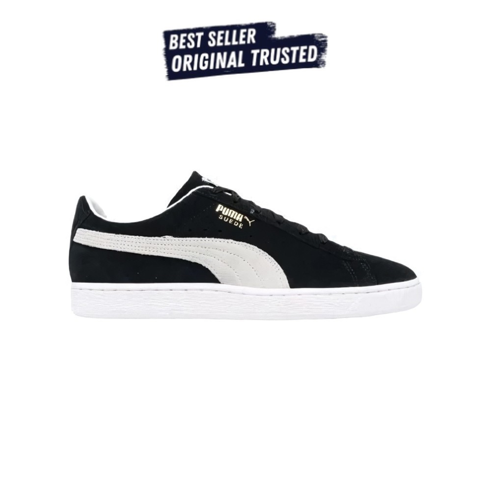 Sepatu Sneakers Puma Suede Black White Classics  Original BNIB