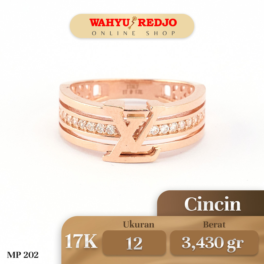 Cincin Emas Rose Gold Kadar 17K Wahyu Redjo CC-17K-28129787-PMR