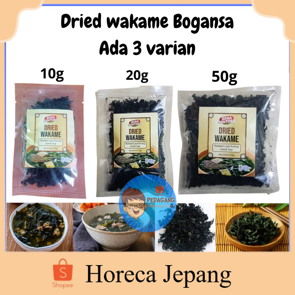 DRIED WAKAME BOGANSA / Myeok Potong/ Cut Wakame Bogansa/ Halal MUI - Dried Wakame Rumput Laut Kering