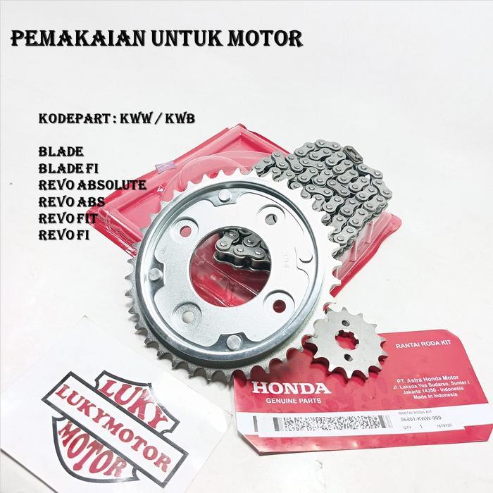 [bengkel maria] GEAR SET / GIR SET PAKET RANTAI BLADE 110 , BLADE NEW , REVO ABSOLUTE , REVO NEW , B