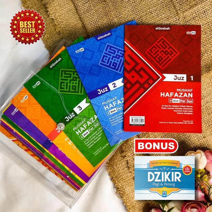 Alquran Per Juz A6 Hafazan Alquran Hafalan 8 Blok Per Juz Bonus Buku Dzikir Pagi & Petang - Hafazan 