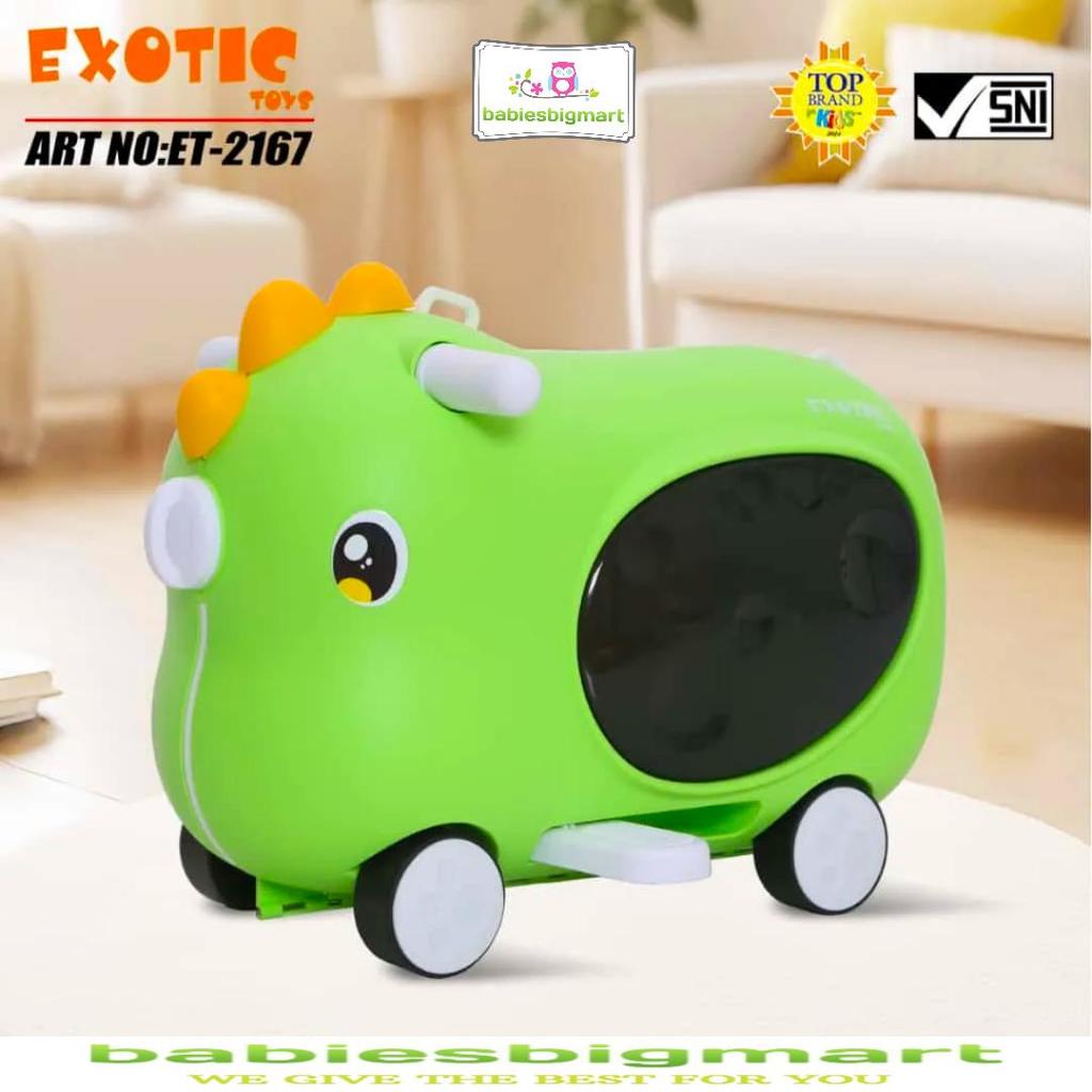 Trunki Koper Anak Bisa Dinaiki EXOTIC ET 2167 Cabin Ride On Koper Cabin Size Baggage