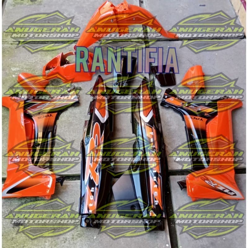 Cover bodi Fizr full set bodi motor Yamaha Fizr fiz r full clucth orange hitam 2002