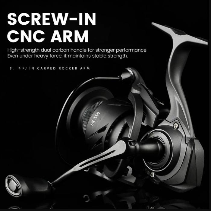 Reel Black Doff, Reel Spinning Full Black, Reel XSHARKS DK Series Power Handle 7+1 Ball Bearings, 10