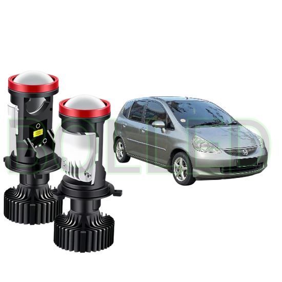 2pcs Lampu Utama LED H4 Projector High Power Mobil Honda Jazz GD3 2002 2008 BLD