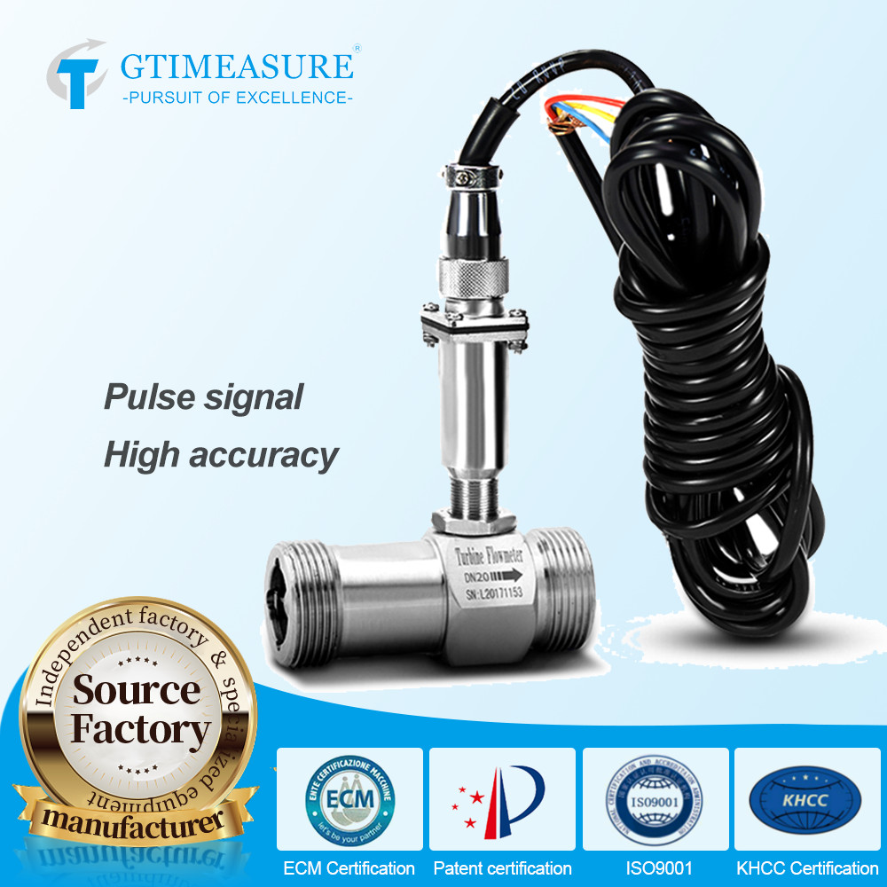 Turbine Flowmeter Sensor Water Liquid Pulse Signal SS304 esel Gasoline Milk Alcohol Methanol Pure Wa