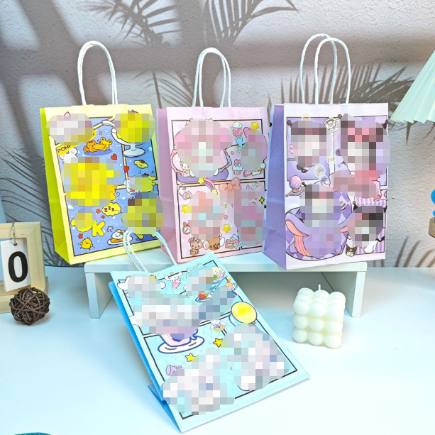 6661 Paper Bag Karakter Lucu / Paper Bag / Tas Souvenir Ulang Tahun / Kantong Kertas / Tas Kado Lucu