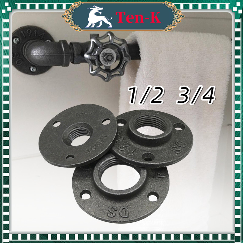 1/2inch 3/4inch Flange Drat Dalam Besi Anti Karat Fitting Pipa Lantai Dinding