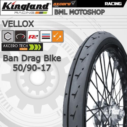 Ban Drag Bike Kingland Vellox 50/90-17 // 60/80-17 Drag Racing Tubetype Non Tubeless Ring 17 - 50/90