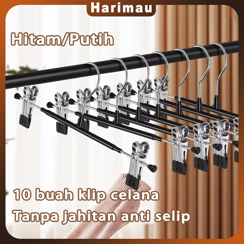 10pcs Hanger Celana Jepit/hanger Pakaian Dalam/jepitan Baju Jemuran Aesthetic/hanger Jemuran Celana 