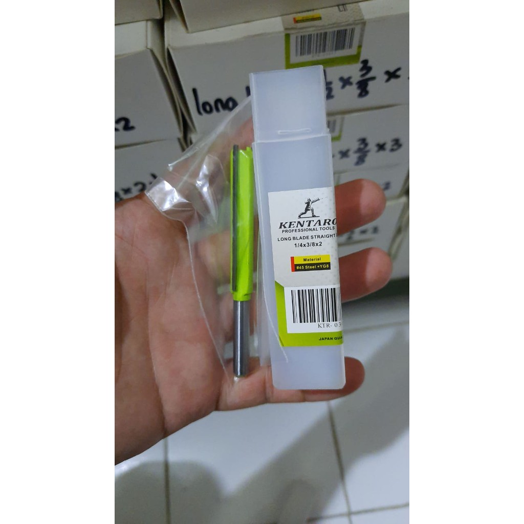 mata profil straight 1/4" pisau ganda 50mm mata profil router trimmer trimming panjang 83mm