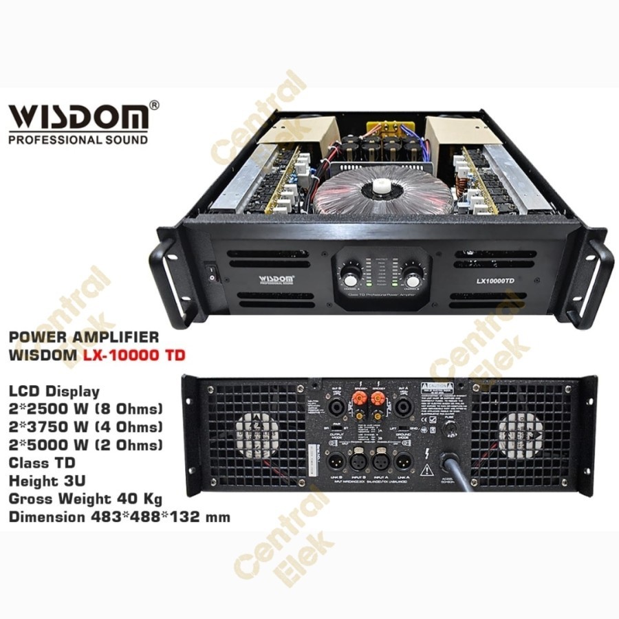 power wisdom lx10000td profesional power amplifier wisdom lx10000 td