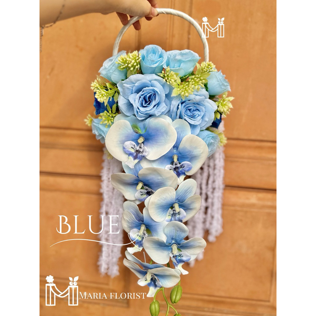 (Moduno) Flower Hoop Wedding Handbouquet Juntai - Buket Bunga Pernikahan Flower Hoop - Buket Pengant