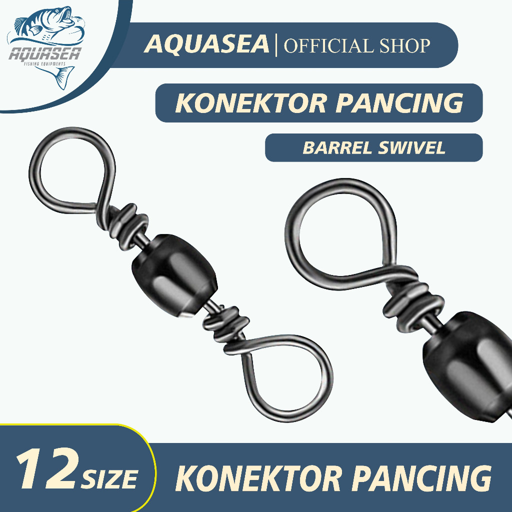 PANCING PEMULA Konektor Kilikili Barrel Swivel 305 Meterial Pure Kilikili Pancing Connector