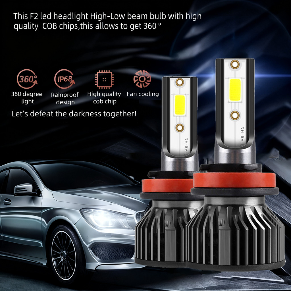 BZL LAMPU LED FOGLAMP MOBIL SEPASANG CSP 1860 CHIP 3 WARNA TRICOLOR PUTIH KUNING 3000K 4500K 6000K K