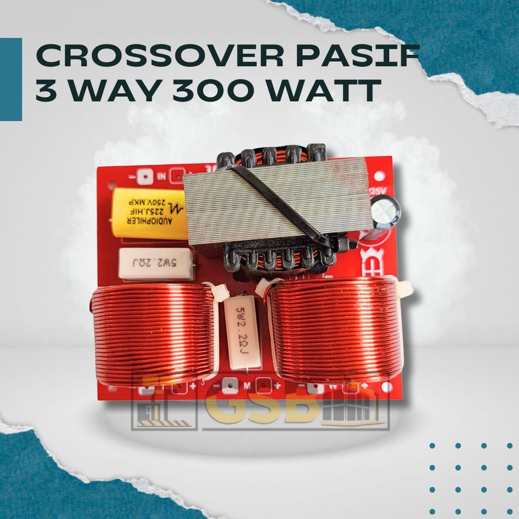 Crossover Pasif 3 Way 300 Watt Speaker Woofer Mid Tweter Induktor Tembaga
