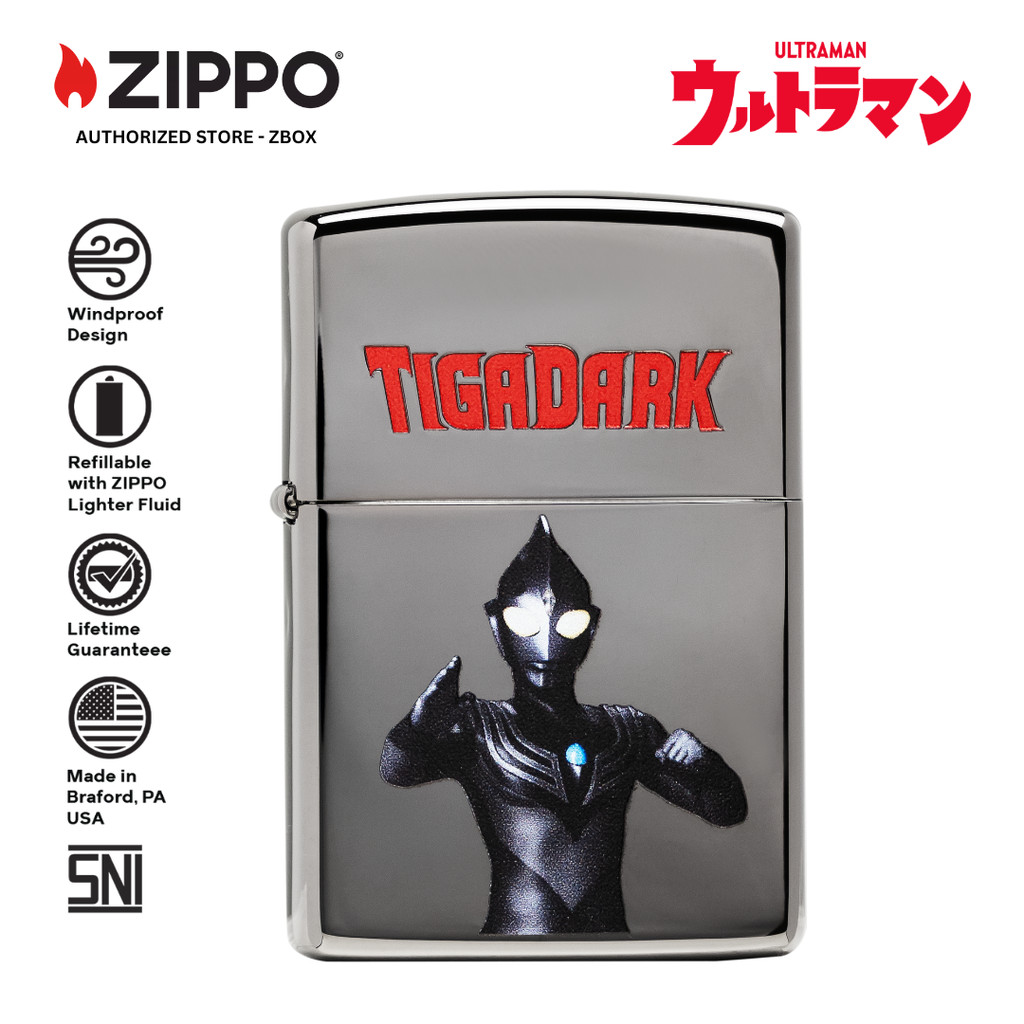 ZIPPO Original CZA-2-46 Ultraman Tiga Black Limited Edition - Korek Api Windproof USA