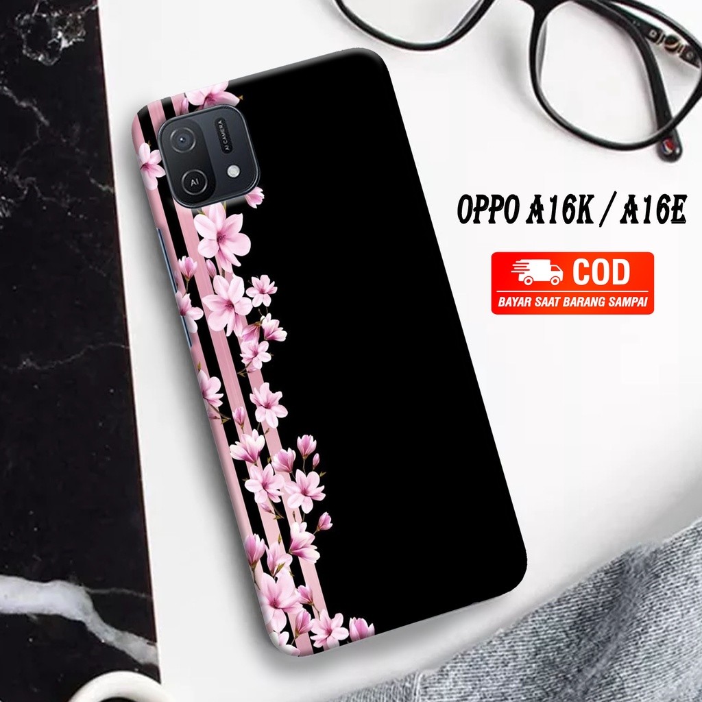 Case OPPO A16 K / A11 K / A1K /  [FG] Hardcase 3D Fullprint Fashion FLOWER GLITTER bumper kesing & c