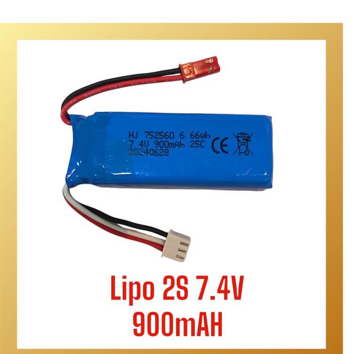 baterai X520 battery lipo XK X520 rc airplane 7.4V 900mAH by Mixmaxtoys