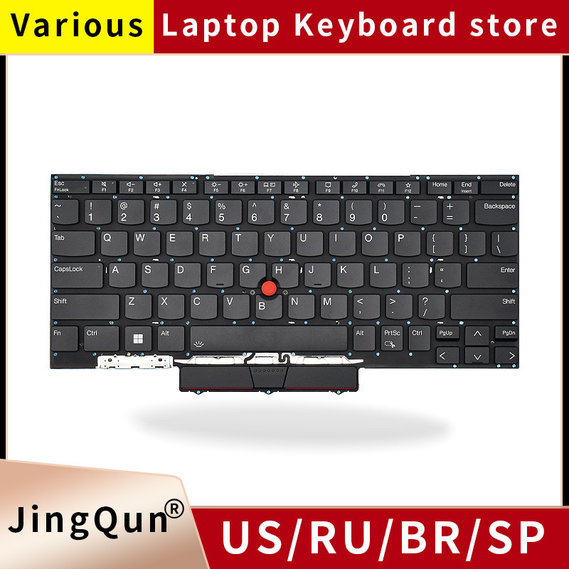 Replacement US/RU Russian Laptop Keyboard For Lenovo ThinkPad Lenovo X1 nano gen1 X1 nano gen2 With 
