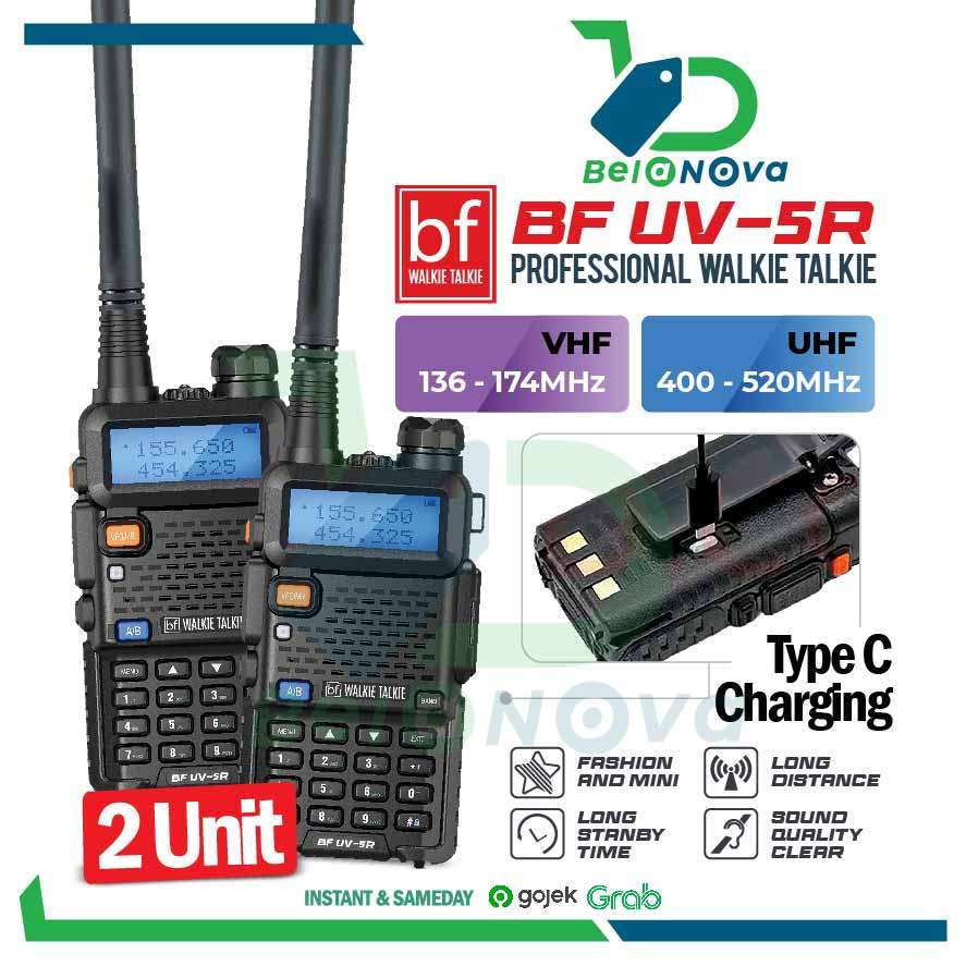 Walkie Talkie Handy Talkie HT UV-5R Radio Komunikasi Jarak Jauh Komunikasi SUARA JERNIH