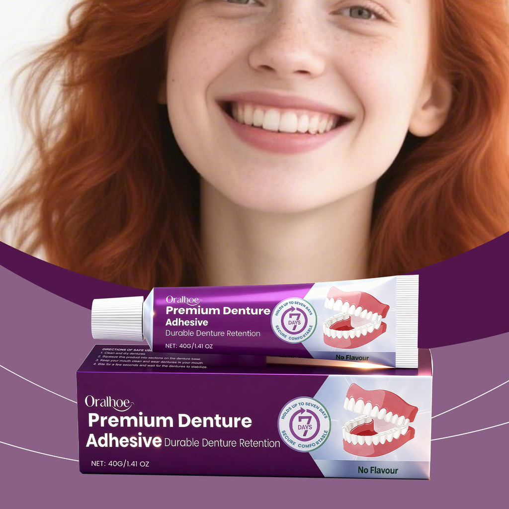 Oralhoe lem gigi palsu tahan lama 40g lem gigi lem gigi palsu tahan lama original lem gigi palsu gin