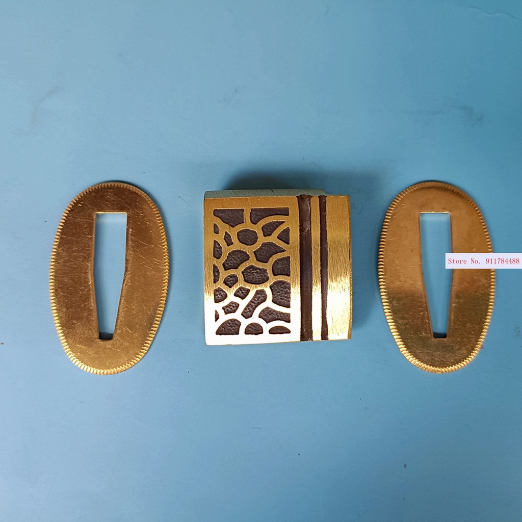 yellow Seppa Habaki Copper Sword blade Spacer Washer for Japanese Samurai Sword maintain