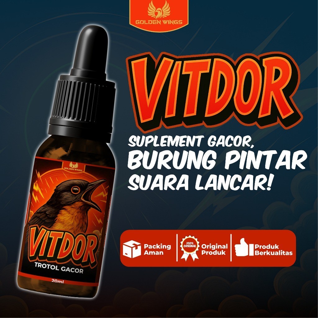 VITDOR_VITAMIN-BURUNG TROTOL-CEPAT GACOR FIGHTER JAGA IMUN SAN DAYA TAHAN TUBUH COCOK UNTUK BURUNG M