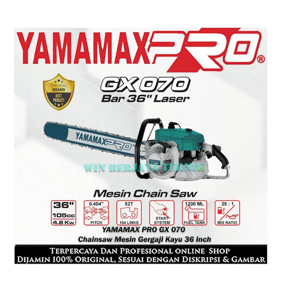 PROMO YAMAMAX PRO GX 070 Chainsaw Chain Saw 36inch 36 inch Mesin Senso Gergaji Potong Kayu Pohon GX0
