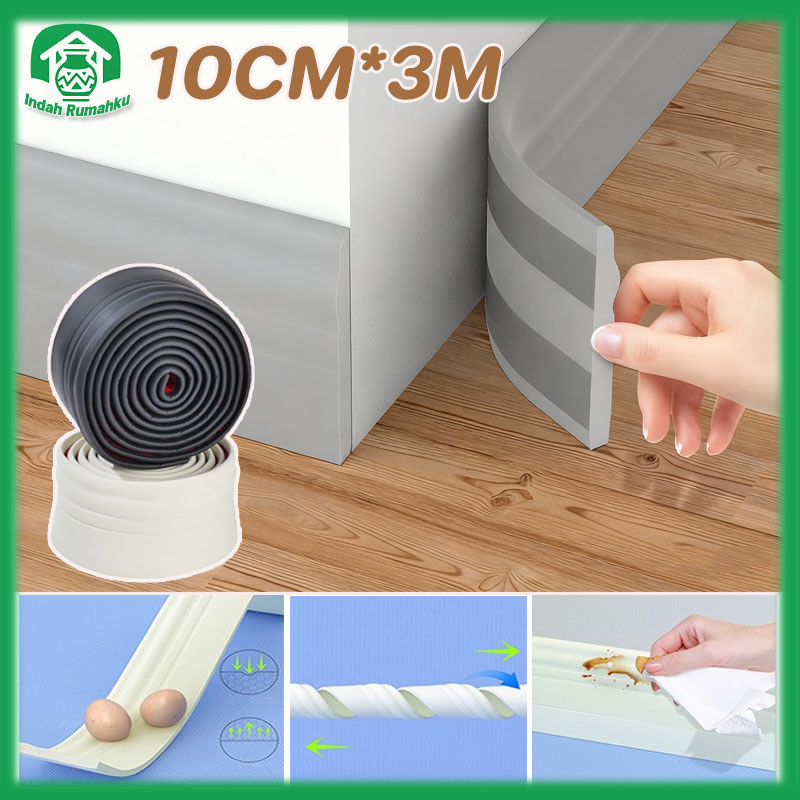 10CM Wallpaper List  Stiker Dinding Panjang Wallpaper Foam Dekorasi Lantai 3D PVC Anti Air Foam Muda