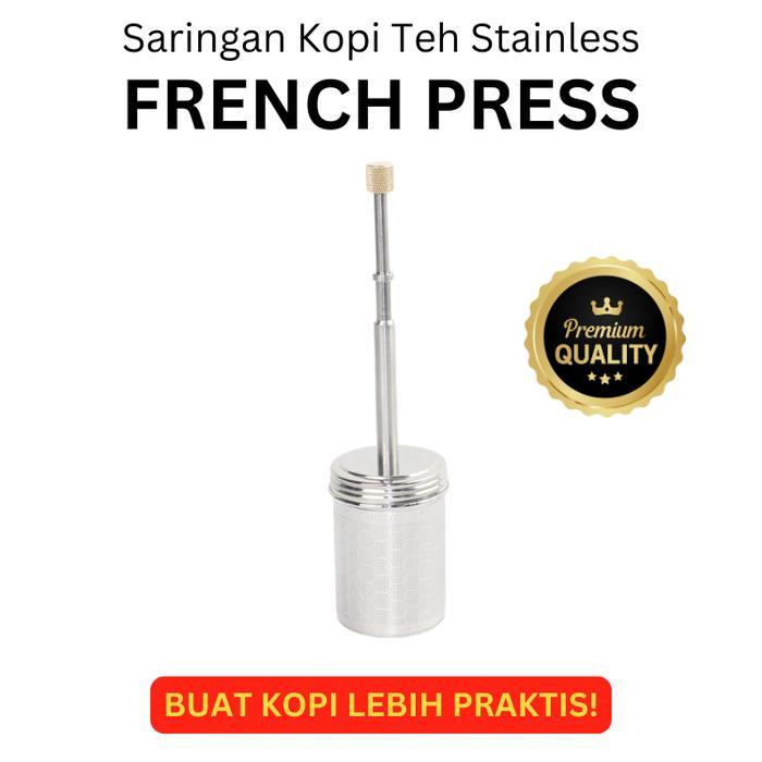 Saringan Kopi Teh Stainless PORTABLE French Press Coffee Filter - Saringan - Saringan