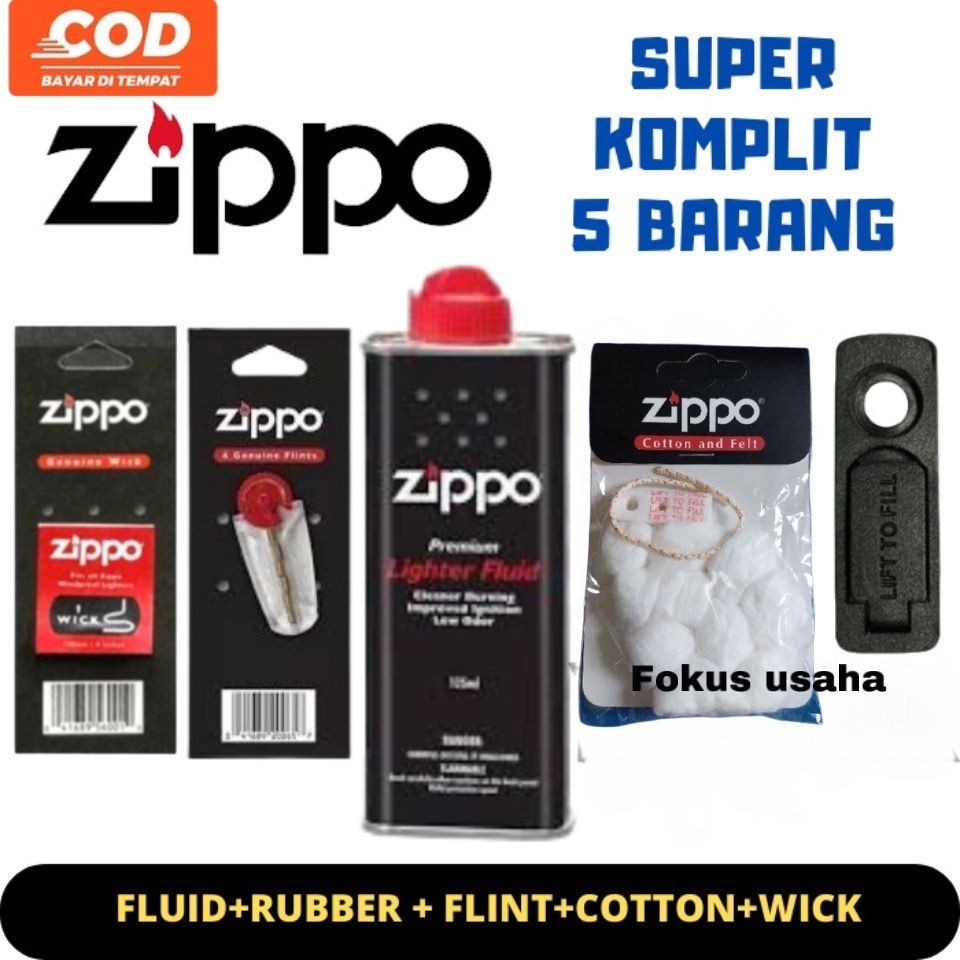 COD - Gratis Pengiriman  Paket minyak zippo lengkap minyak zippo ori (Minyak Zippo + Kapas Zippo + S
