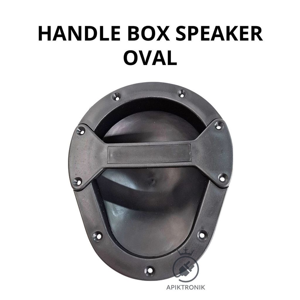 Handle Box Speaker Besar Oval Plastik Hitam Pegangan Salon Audio dan Sound System
