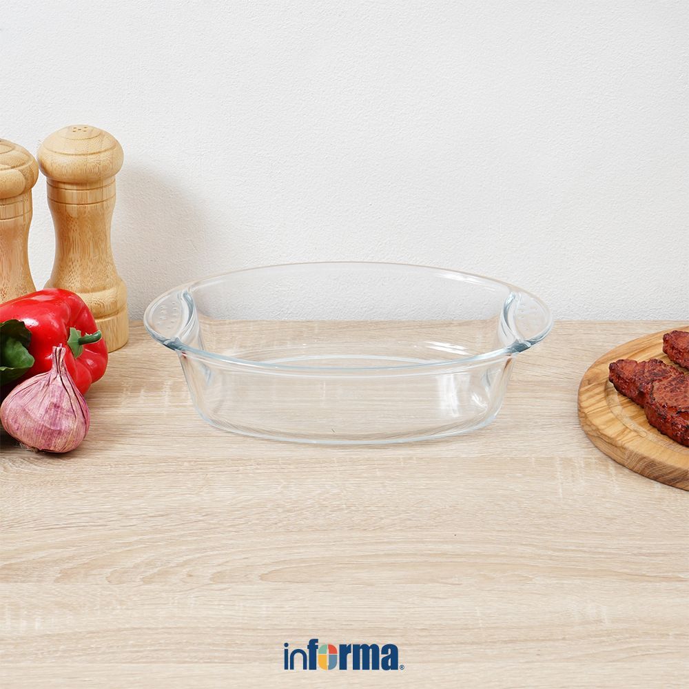 Informa Cooking Color 1.3 ltr Decca Loyang Kue Kaca Tray Adonan Wadah Panggang Kue Cetakan Keik Baki