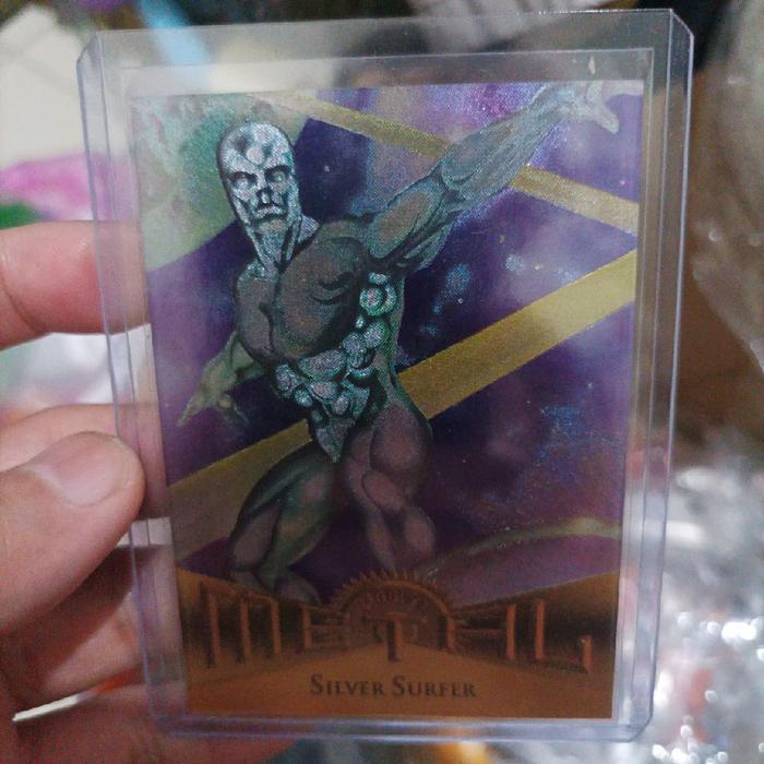 Kartu Marvel METAL Silver Surfer HOLOGRAM RARE TaO 