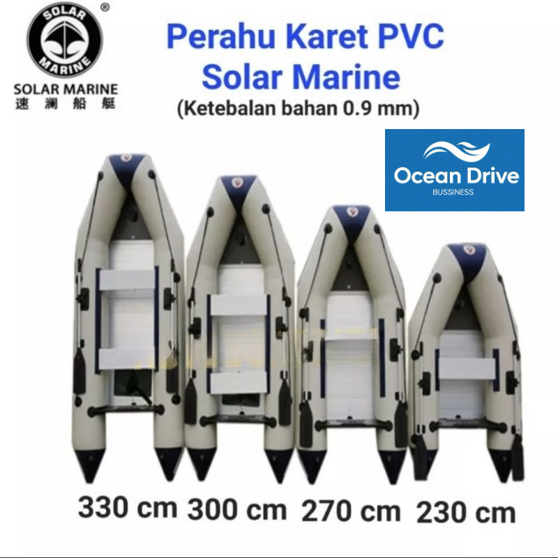 Perahu Karet Boat Mancing SOLAR MARINE Transom Lantai Angin/Aluminium