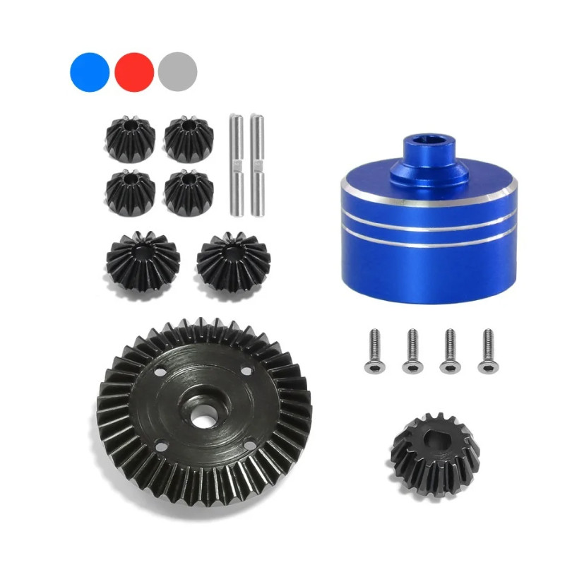 Metal fferential Case and Steel fferential Gear Set for Tamiya TT02 TT02B XV02 1/10 RC Car Upgrade P