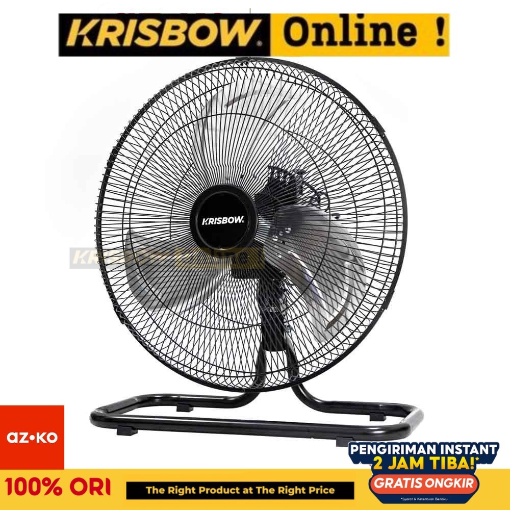 AZKO Krisbow 16 inci Kipas Meja Pendingin Angin Industrial 2 In 1 55 watt Table Wall Fan Penyejuk Ru