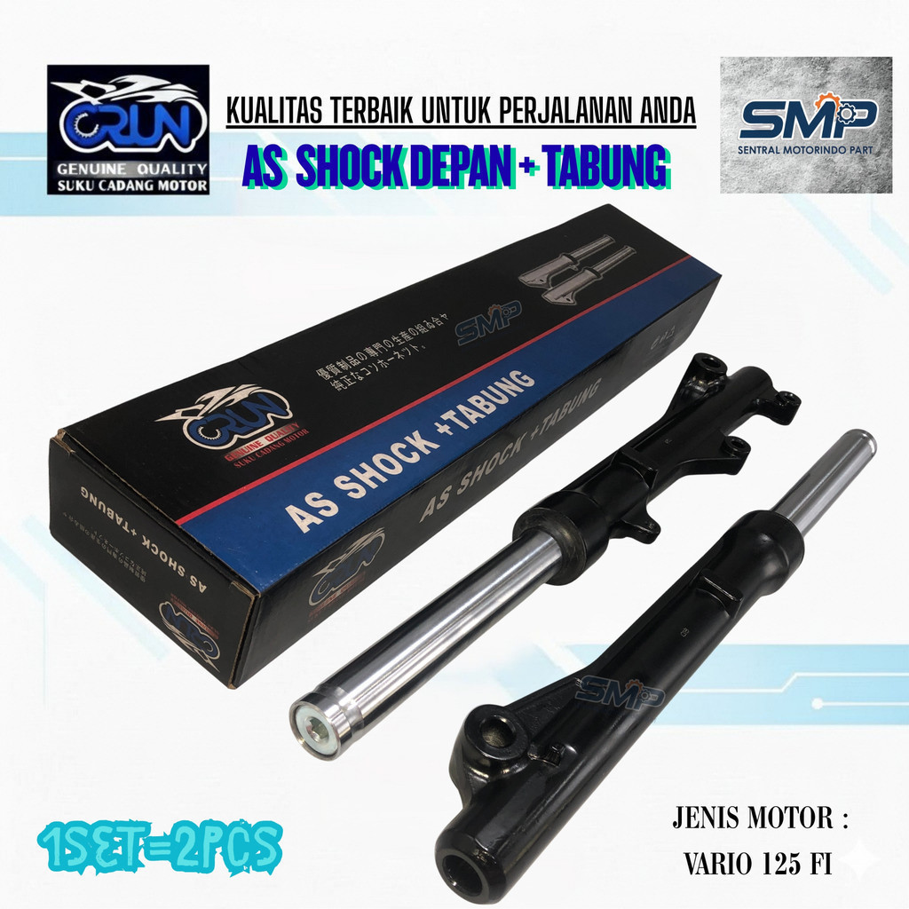 CRUN  As Shock Depan Plus Tabung Motor Honda Beat FI  As Shockbreaker Spacy Scoopy Vario