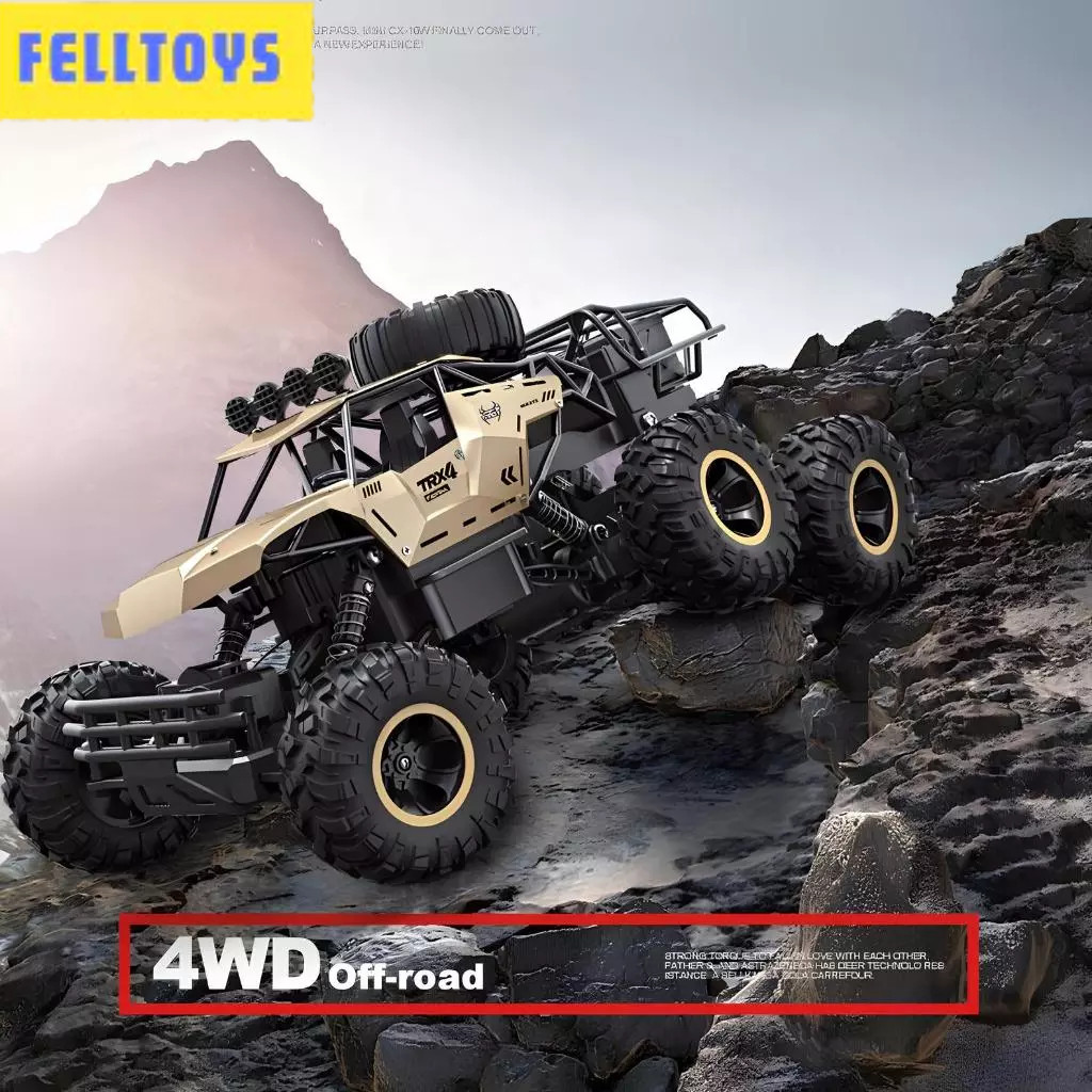 JAJAROMA  Mainan Mobil RC Offroad 4WD Skala 1:18  RC Offroad Rock Aloy 6 Roda RC Mobil RC Climber Ba
