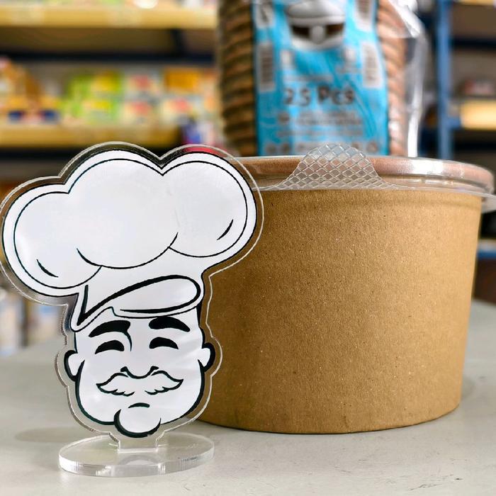 Promo Paper Kraft Bowl Paper 800Ml + Tutup (25Pcs) / Rice Bowl 800Ml / Mangkok Kertas 800Ml / Rice P