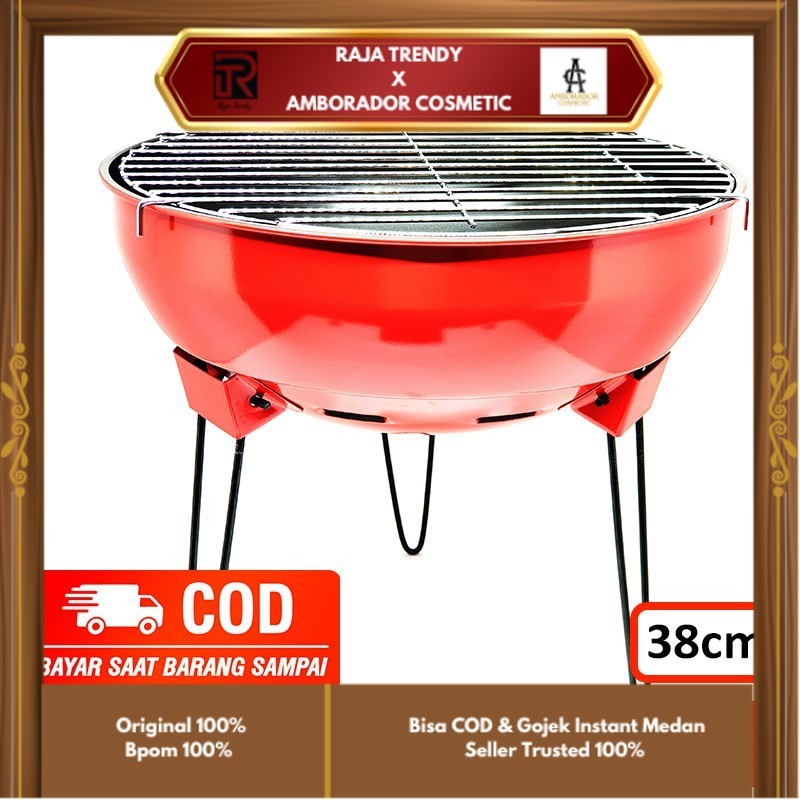 Maspion Alat Panggangan Arang 38cm | Bbq Grill Pan | Bakaran Areng | Perangkat Memanggang | Barbeque