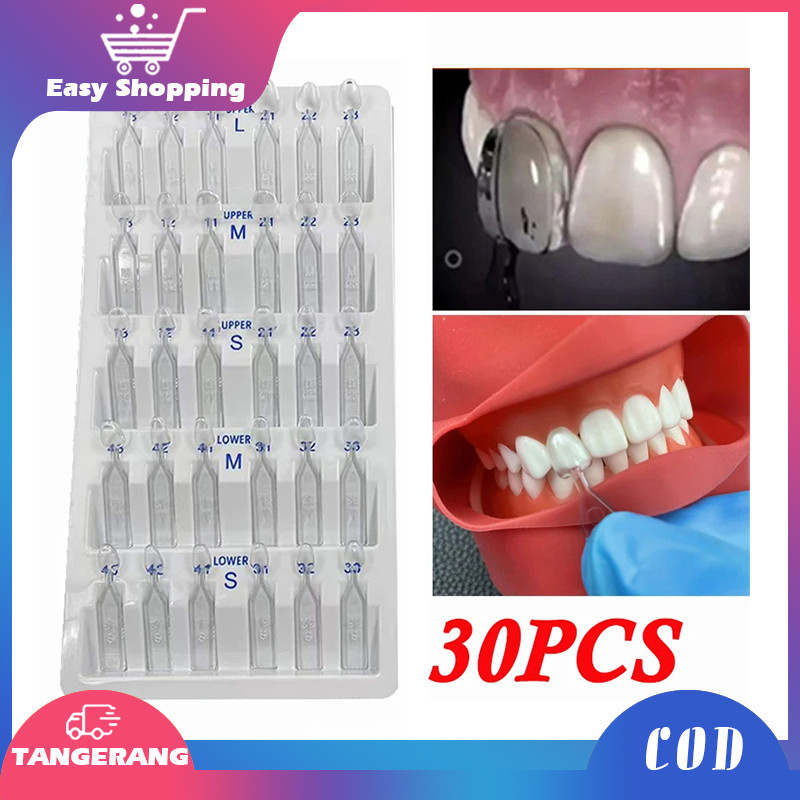 30pcs/Set Veneer Gigi Crown Former Alat Pemutih Veneer Gigi